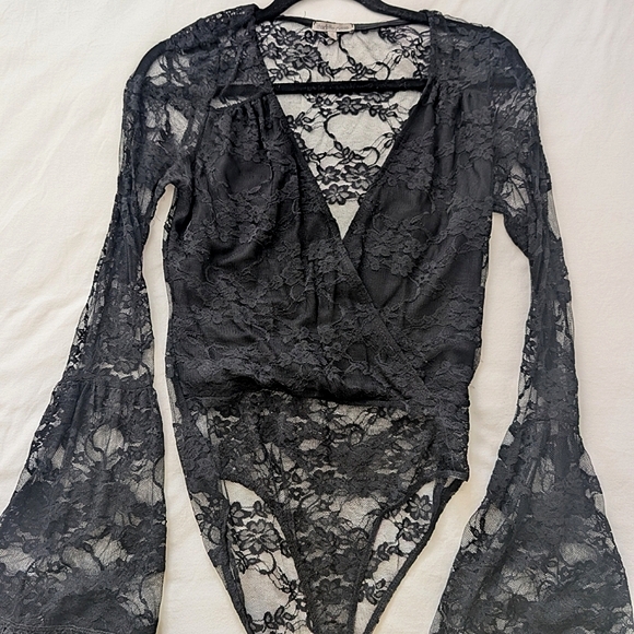 Black Lace Top - Picture 1 of 4